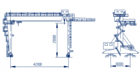 Gantry crane with lifting capacity of 100+10 T-2